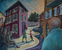8611/VILLAGE/80x100/huile sur toile/2014/G8 mez/EN-10/9/21