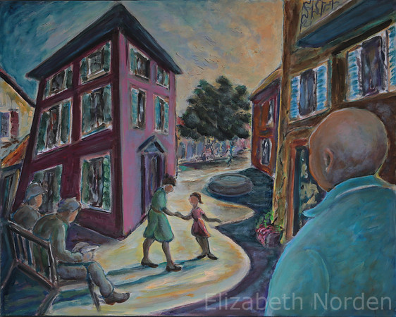 8611/VILLAGE/80x100/huile sur toile/2014/G8 mez/EN-10/9/21
