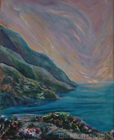 8831/mer et montagnes/60x49/huile sur panneau/G8/EN-11/9/21
