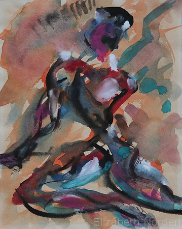 8507/HOMME AU SOL/28x21/Aquarelle sur papier/2014/G5shelf/EN-9/9/21