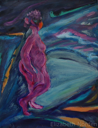 2058-DAME PEAU ROUGE  /36x28/MixedMedium /2014 (JG 16/9/21 P/ No.59)