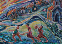 8667/ENFANCE/49x69/huile sur papier/2012/G8mez/EN-10/9/21