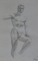 8387/HOMME NU/41x28/Line Drawing/1978/G6/EN-9/9/21