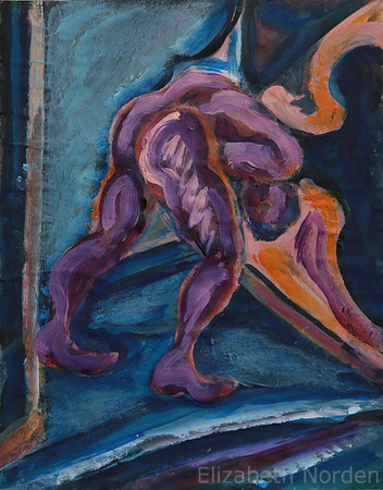 8833/HOMME PENCHANT/35X28/huile sur papier/2014/gStudio/EN-11/9/21