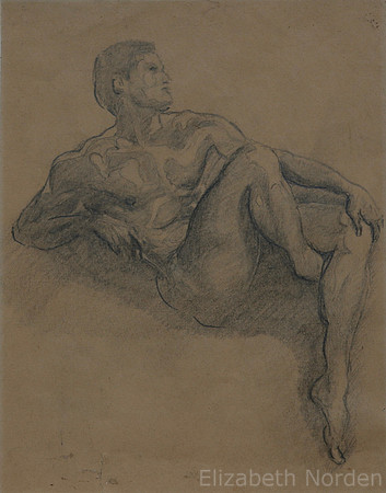 8429/HOMME NU/22x17/Crayon/1979/G6/EN-9/9/21