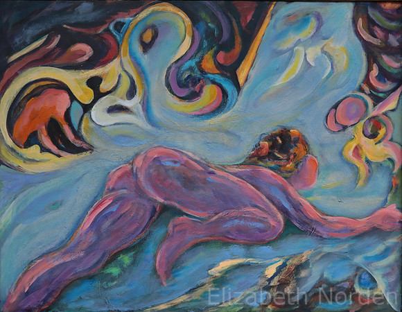 8591/DAME ALONGEANT/59x75/huile sur Carton/2014/G8/EN-10/9/21