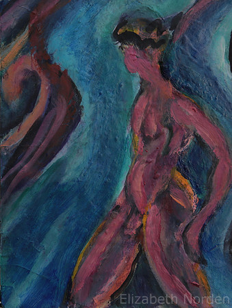8792/HOMME SUR MAIN SUISSE/24x18/huile sur papier/2014/Gstudio/EN-11/9/21